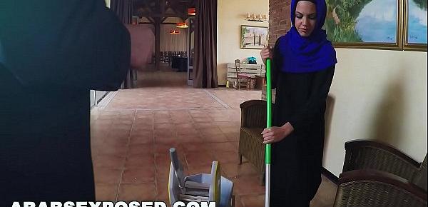  ARABS EXPOSED - Poor Janitor Gets Extra Money From Boss In Exchange For Sex